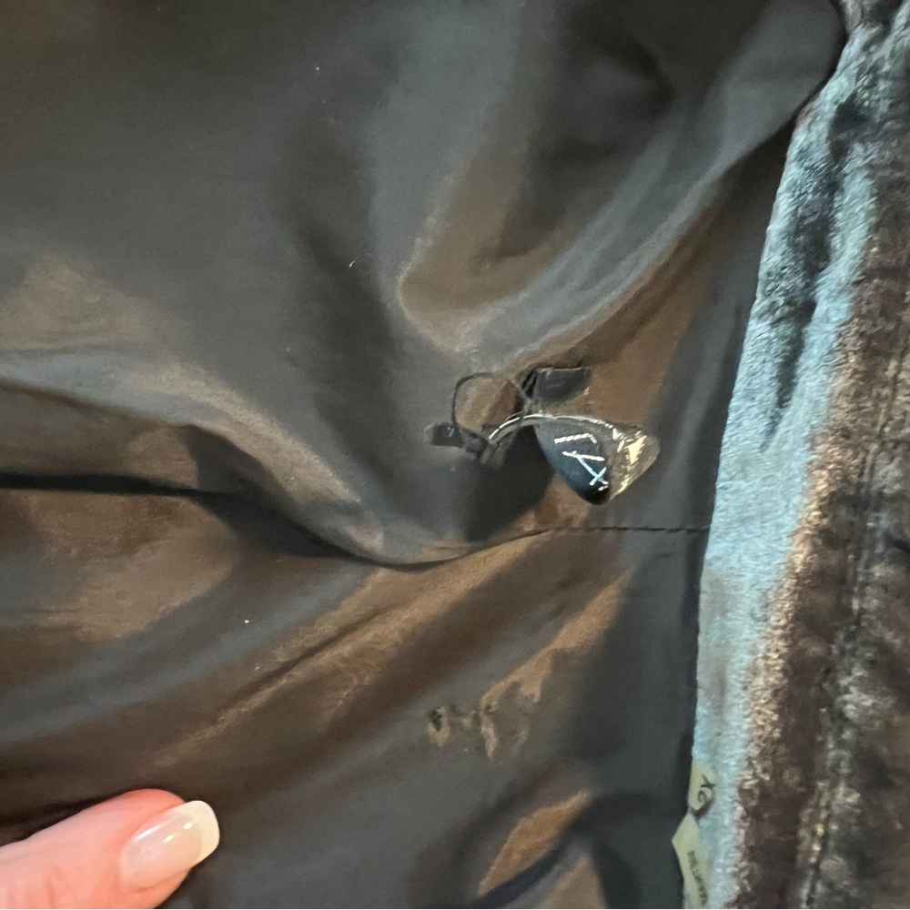 Tahari. Velour dark charcoal blazer. Size XS - Picture 5 of 8